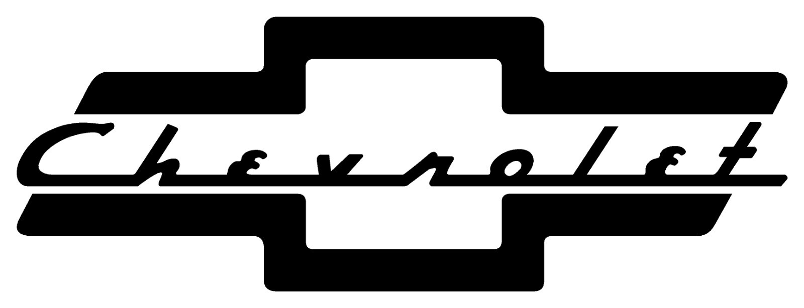 Custom Chevrolet Bowtie With Script Word Vinyl Decal Multiple Colors and Sizes