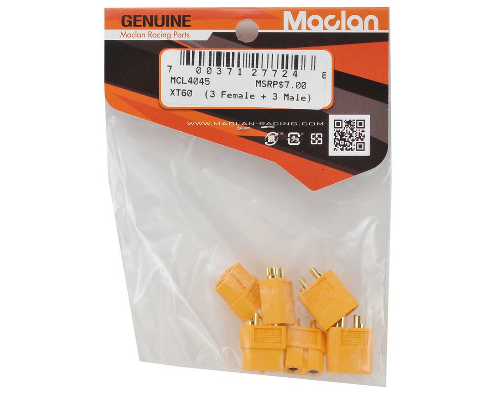 Maclan XT60 Connectors (3 Sets) [MCL4045]