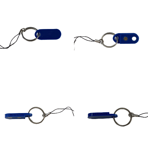 Minelab Equinox 900 charging port magnetic cover with lanyard.