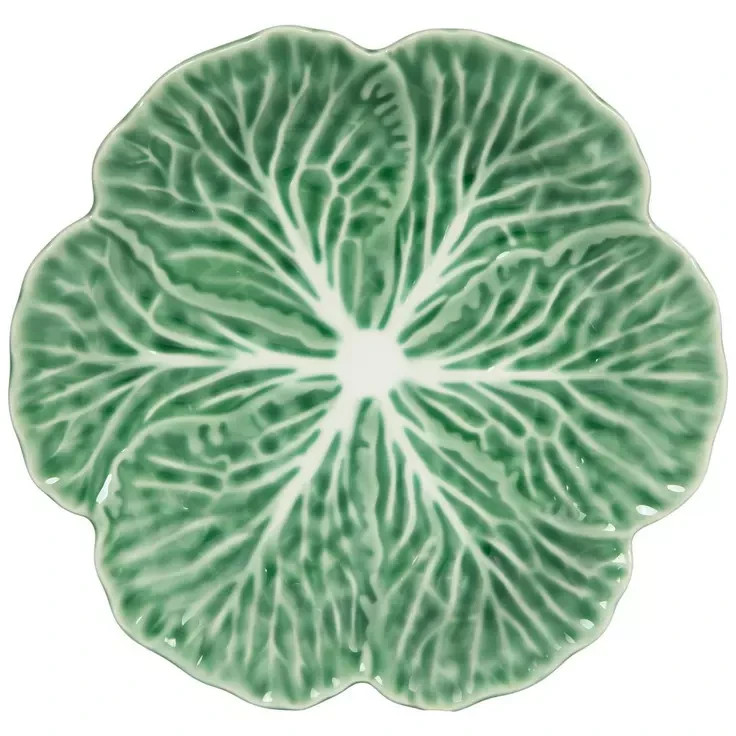 4 Green Cabbage Salad Plates Ceramic 8.5 Easter Pinheiro Hobby Lobby Viral