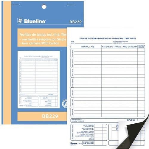 Blueline Individual Time Sheets DB229