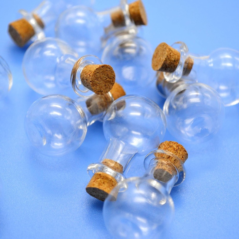 Mini Glass Bottle with Cork Stopper