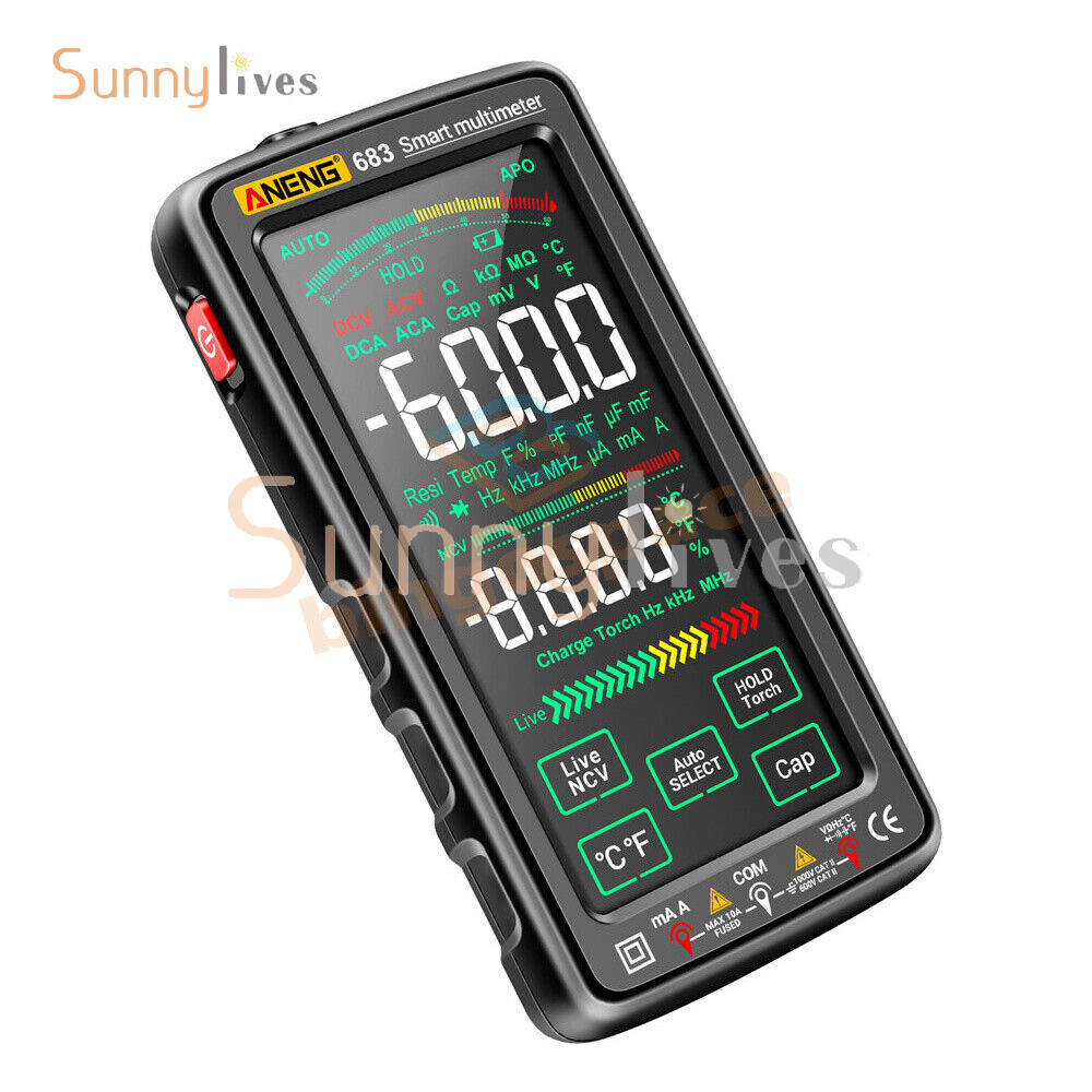 ANENG 683 6000Counts Large Touch Screen Digital Multimeter Burn proof Multimeter