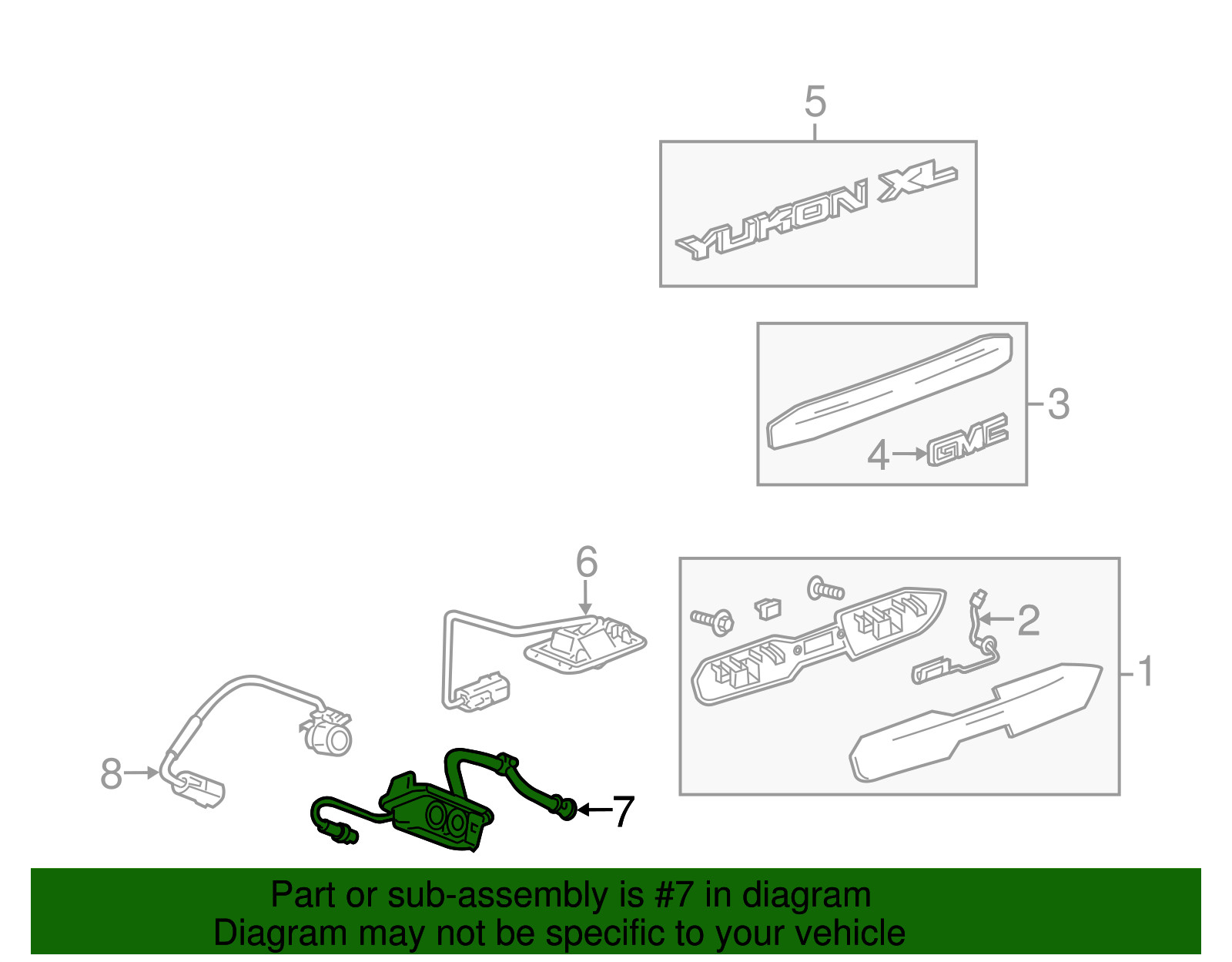 Genuine GM Video Display Inside Rearview Mirror Camera 84271644