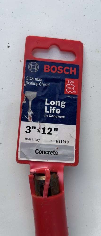 Lot of 3 Concrete Chisel (Scaling Chisel, Flat Chisel, Pointed Chisel) See Desc