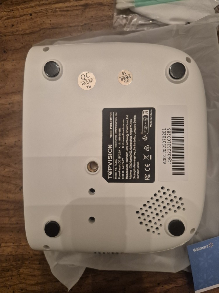 TOPVISION RD850 WHITE VIDEO PROJECTOR 12V 2.5A