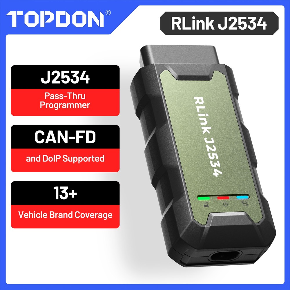 2026 TOPDON RLink J2534 Pass-Thru Programmer OEM Reprogramming Diagnostic Tool