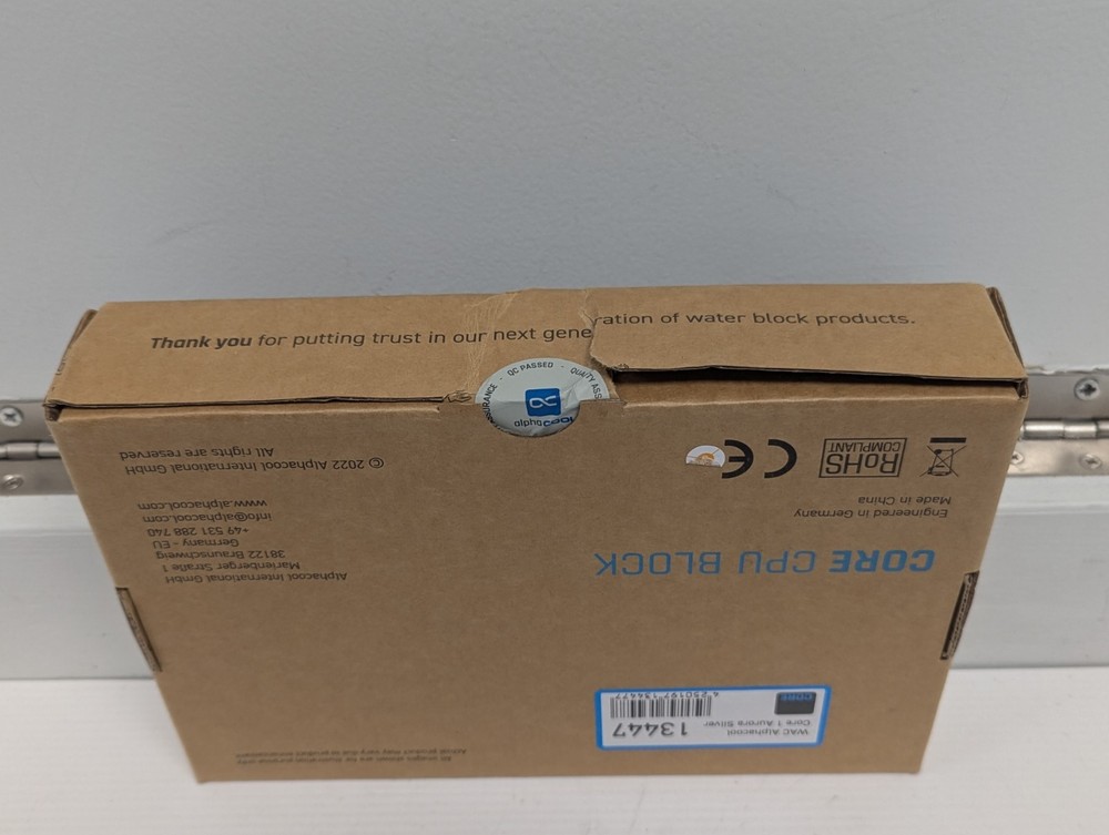 WAC ALPHACOOL CORE 1 AURORA SILVER - CORE CPU BLOCK - 13447 - OPEN BOX NEW