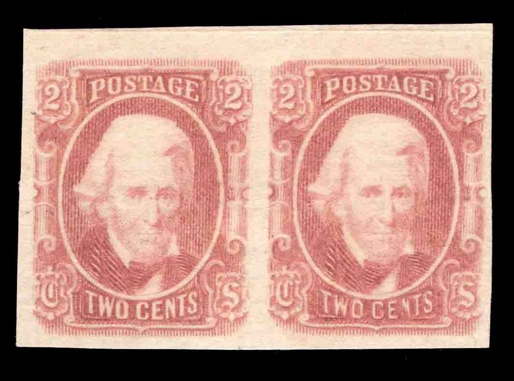 MOMEN: US STAMPS CSA #8 PAIR MINT OG H VF+ LOT #78743