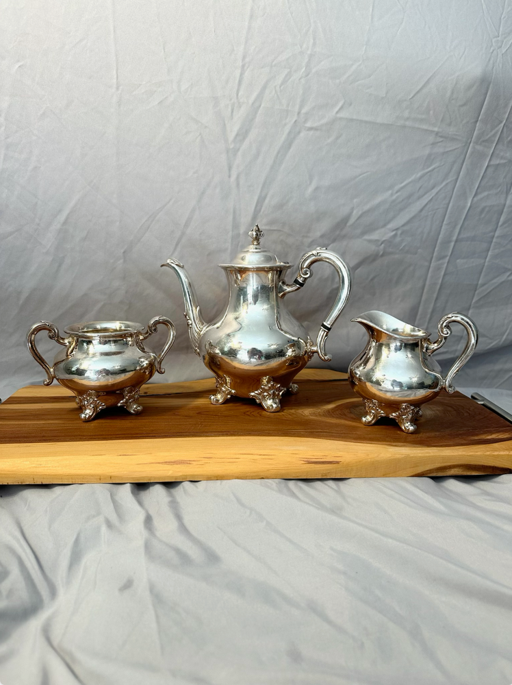 Reed & Barton 3pc Silver Plated Tea Set, REGENT 5600, Rare Find
