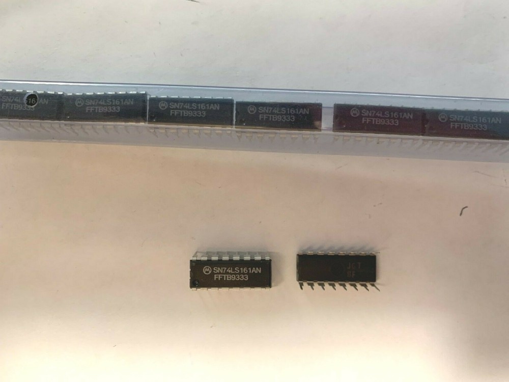 MOTOROLA SN74LS161AN IC COUNTER SINGLE 4-BIT SYNC BINARY UP 16 PIN DIP.