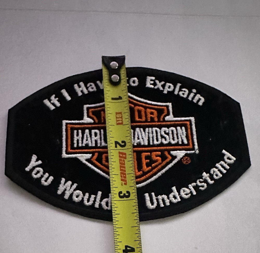 Harley-Davidson Bar & Shield Large Black Emblem / Patch NEW