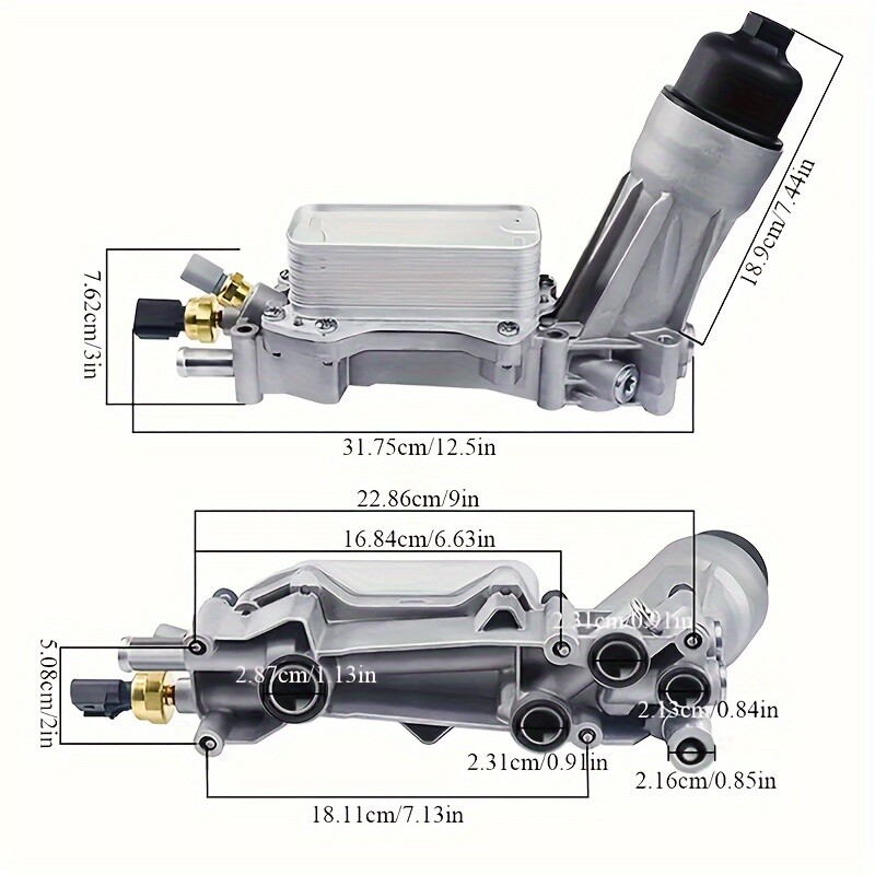 Aluminum Engine Oil Cooler Filter Housing Fits 11-16 Dodge Jeep Chrysler Ram3.6L