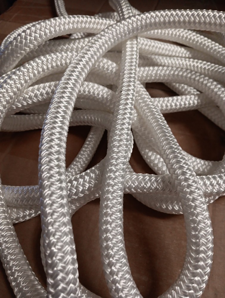 9/16 x 100 ft. Double Braid-Yacht Braid Polyester Rope. White
