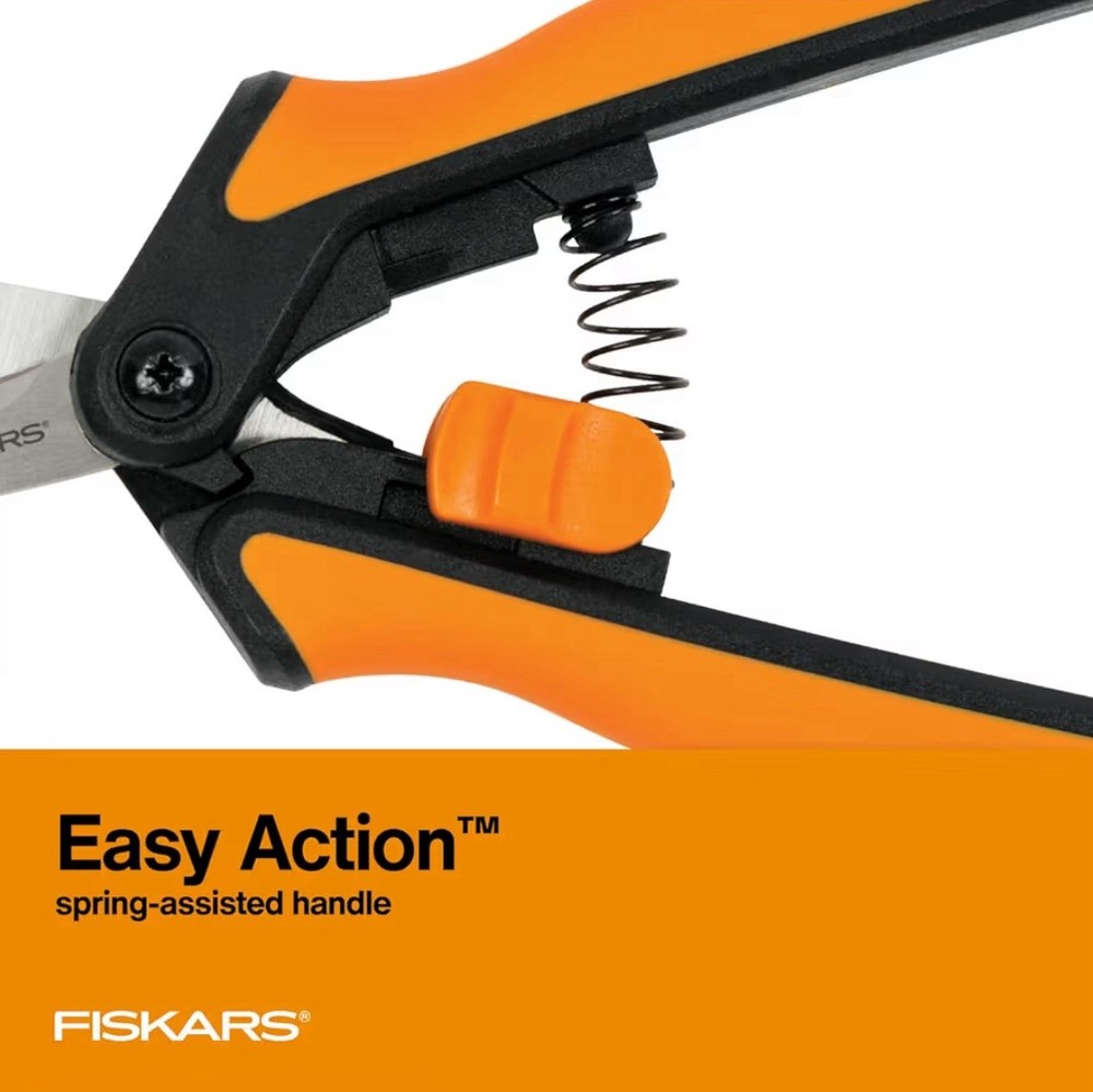 Fiskars Softouch Micro-Tip Pruning Snip Stainless Steel Blade Easy Action NEW