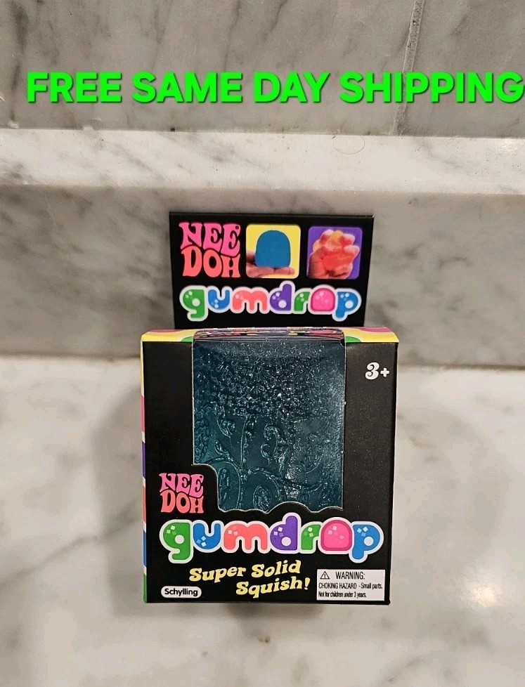 Needoh GUMDROP BLUE 🔵 Super Solid Squishy Nee Doh NEW. Ships Same Day