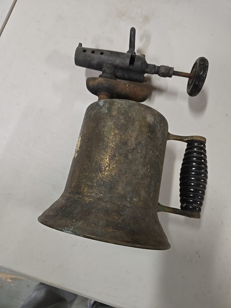 Vintage Antique  Brass Blow Torch - Untested