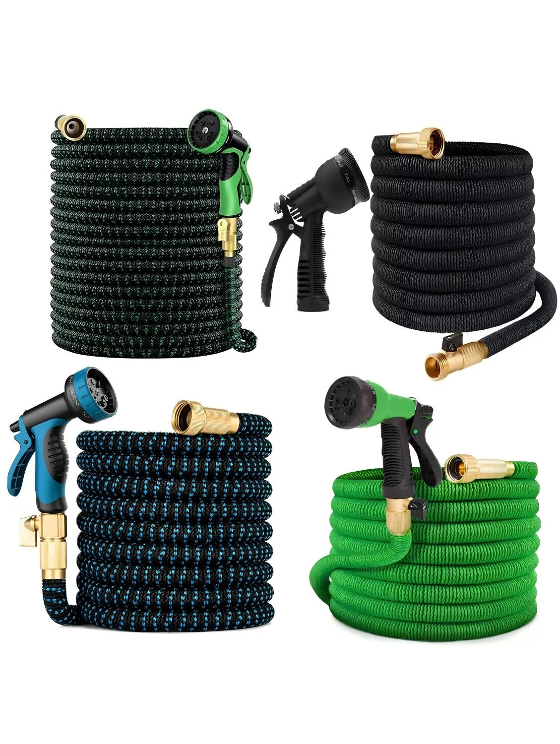 100FT Stronger Deluxe Heavy Duty Expandable Flexible Garden Water Hose W/ Nozzle