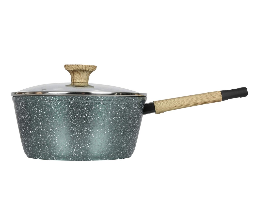 3 Quart Granite Nonstick Saucepan Cookware Set (Induction Compatible) (Forest Gr
