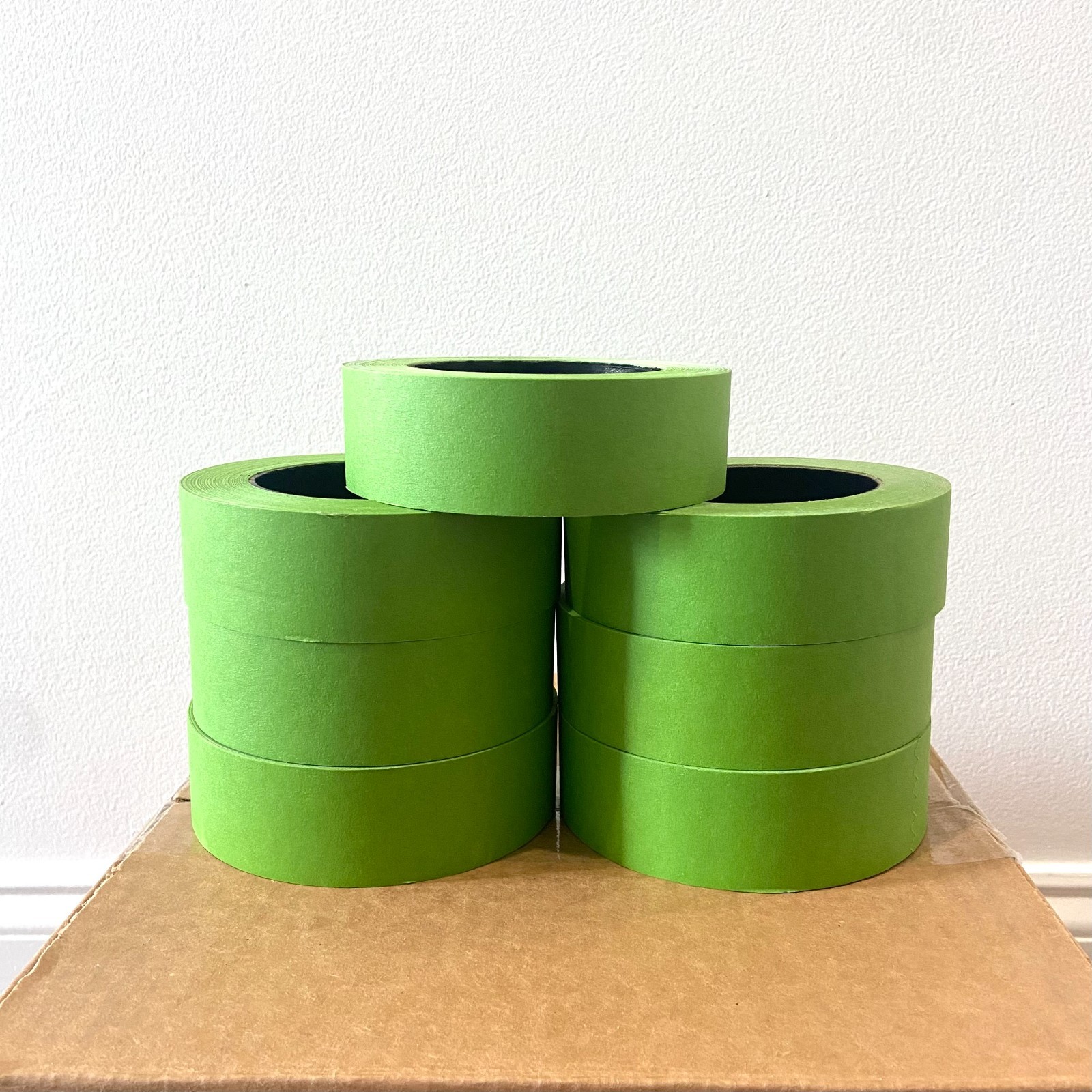 Lot Of 32 Rolls 1.5" X 60 Yrds Green Painters Masking Tape Fine Edge MADE IN USA