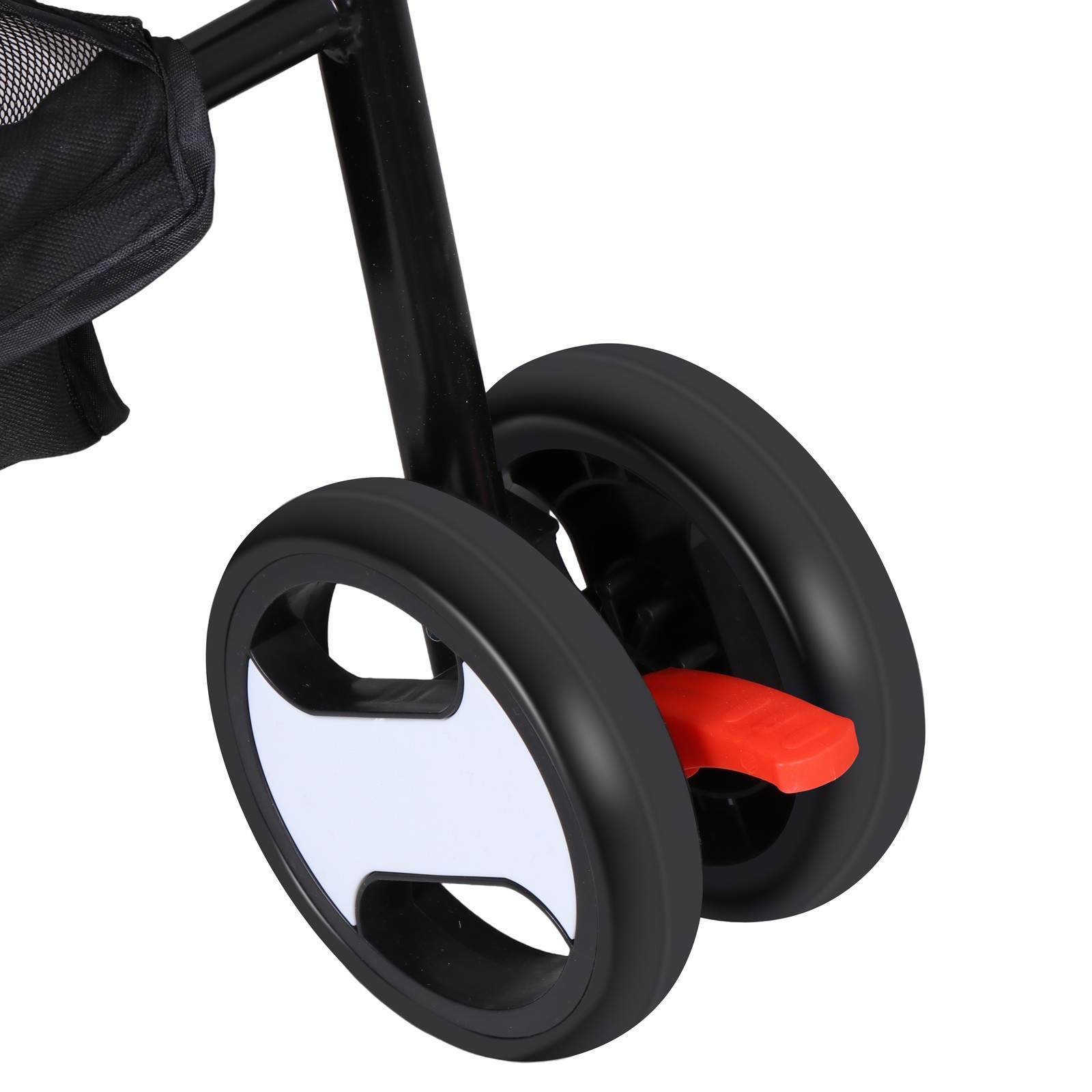 Pet Stroller Foldable Dog Cat Jogger Stroller w/4 Wheels Detachable Basket Black