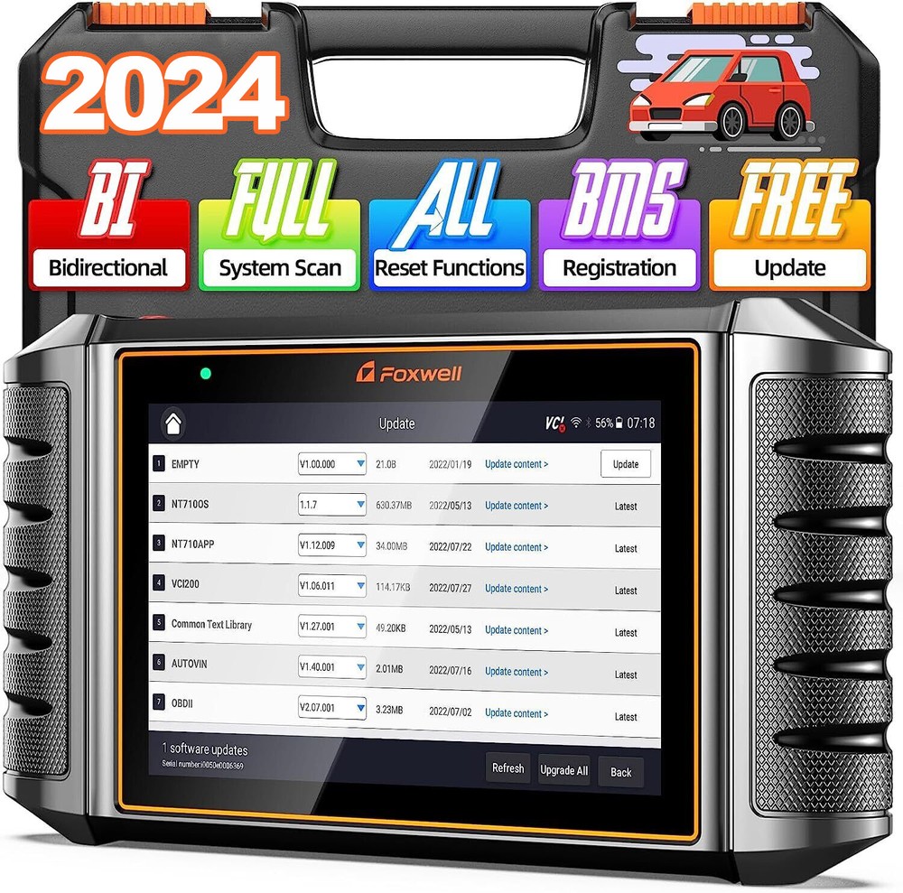 FOXWELL NT710 All System Bidirectional Car OBD2 Scanner Diagnostic E-CU Coding