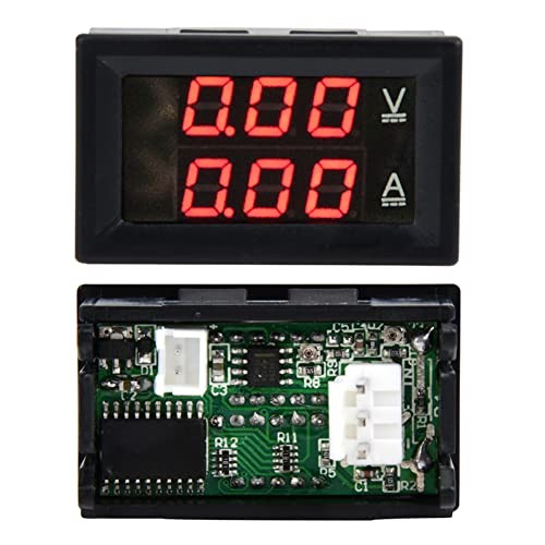 Digital Voltmeter Ammeter, 3 Digit DC 0-100V 50A/10A Voltmeter Ammeter LED
