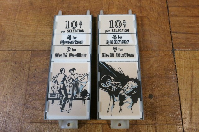 Seeburg 161 201 222 Jukebox Pricing Panel Holders / Backing