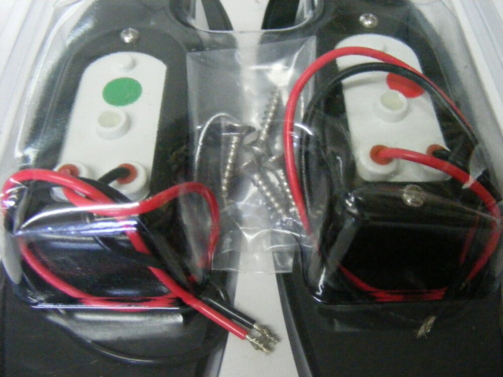 Marpac 7-6596 LED Light Navigation RED-GREEN Flush Mount Side Boat BLACK Mate