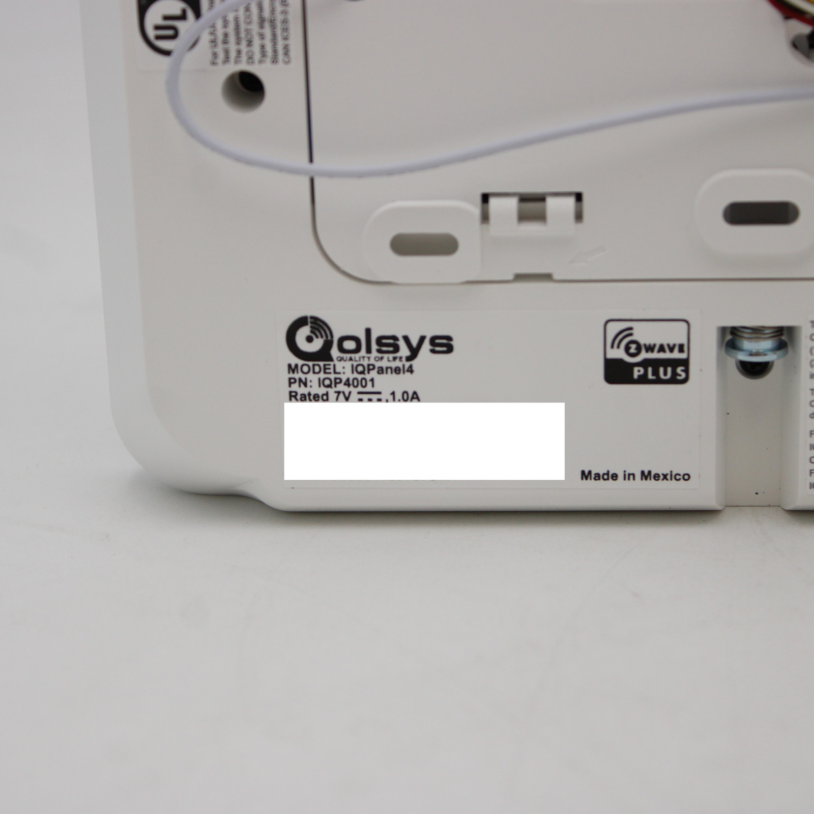 Qolsys IQ Panel 4 Wireless Touchscreen Control Panel In White IQP4001
