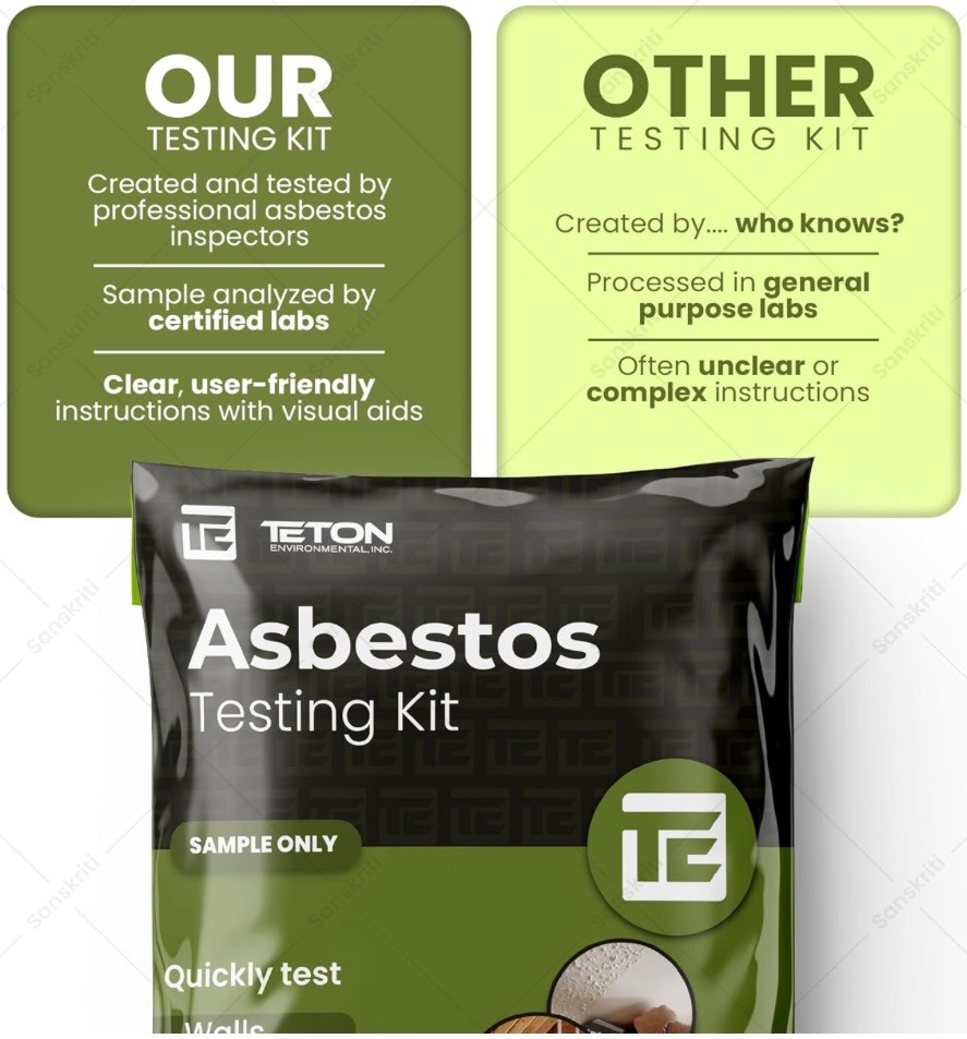 Asbestos Test Kit - Includes EPA Approved Lab Analysis - Compare at $74.95