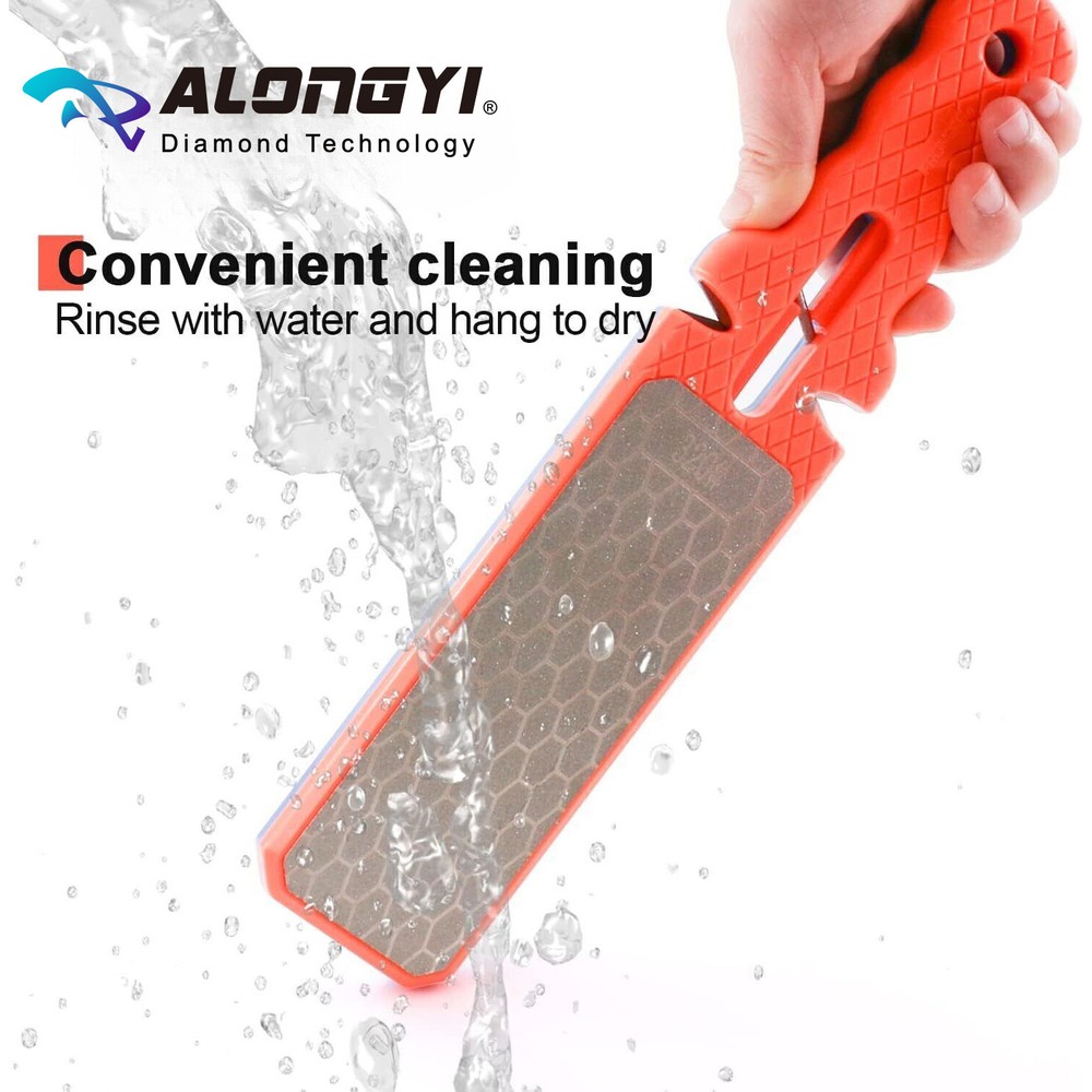 2pcs-Diamond Double Sided Handheld Knife Sharpener 5 in 1 Sharpening Stone