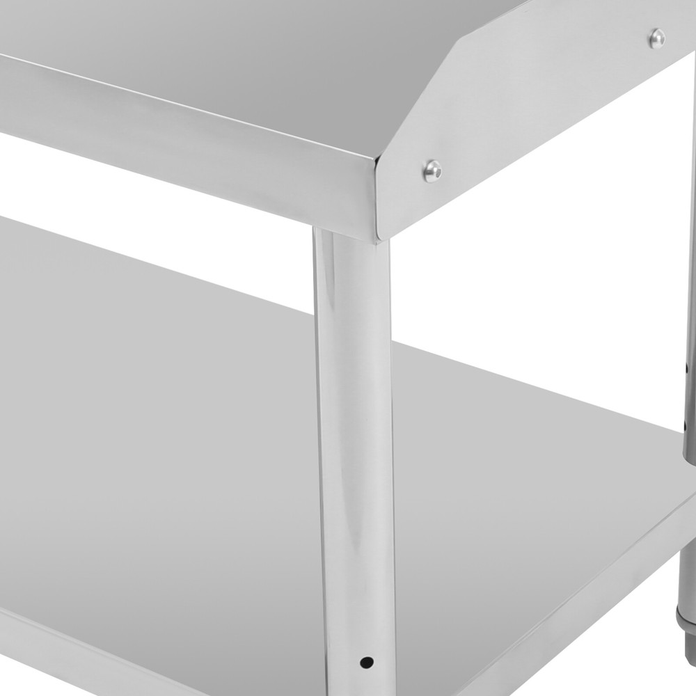 Commercial Work Table with Backsplash Sidesplash Prep Table for Kitchen Storage