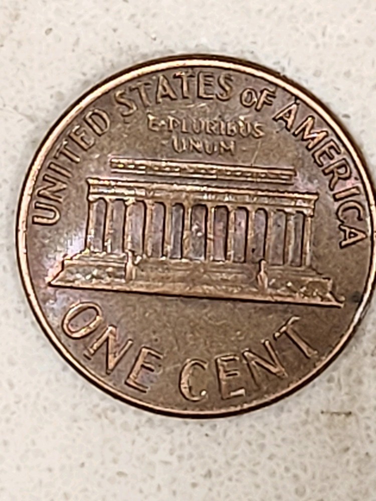 Error 1969 D Penny Floating Roof CENT Very Good Example