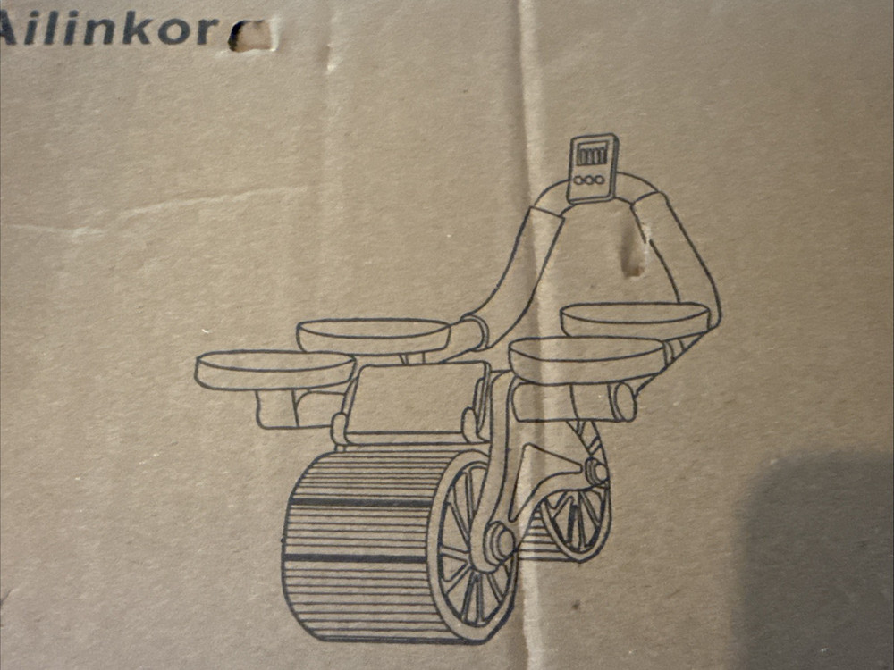 New Ab Roller Wheel with Timer & Knee Mat,Automatic Rebound