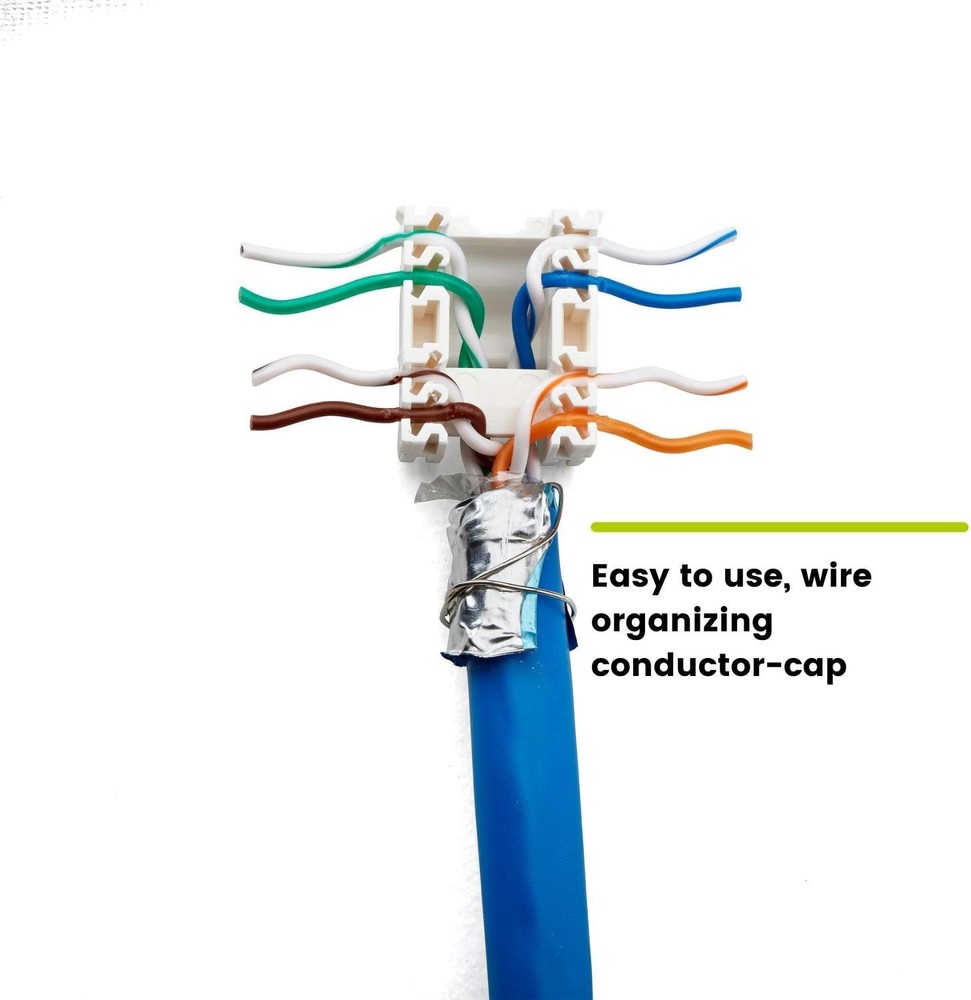 trueCABLE Shielded Cat6A Keystone Jack, Toolless, PoE++ (4PPoE) 2pc,