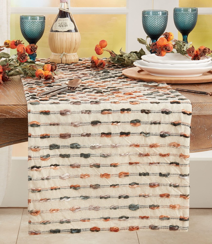Striped Woven Table Runner