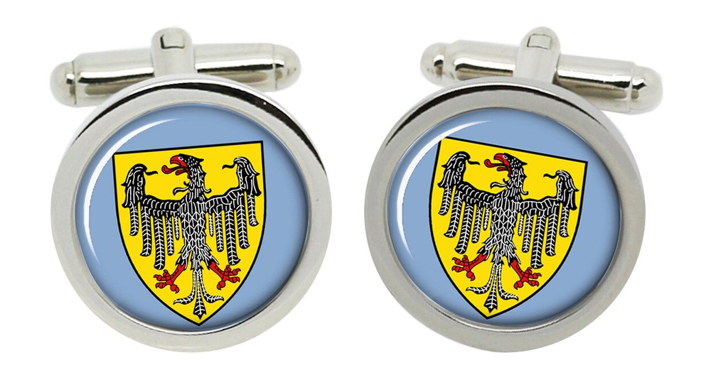Aachen (Germany) Round Cufflinks in Box