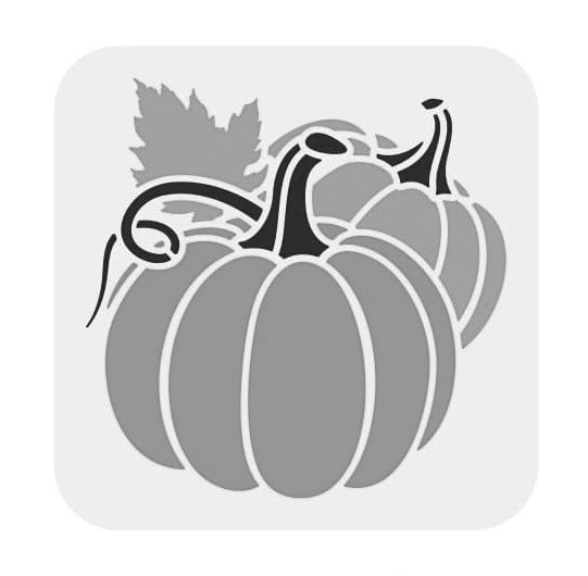 8"x8" Clear Plastic Stencil - Pumpkin (SA965)*****