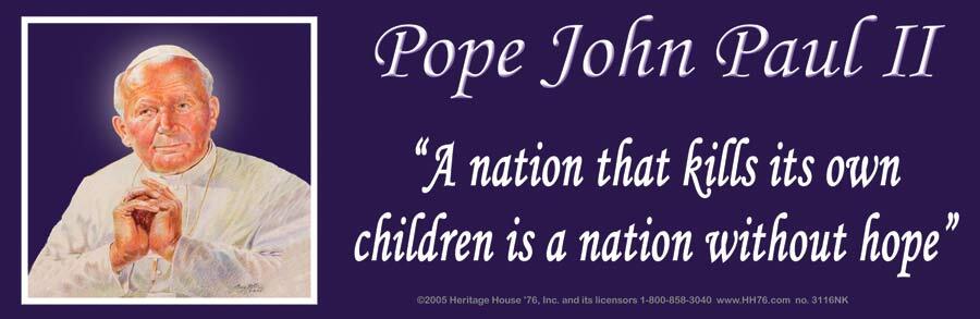 A Nation That Kills Pro-Life Bumper Sticker