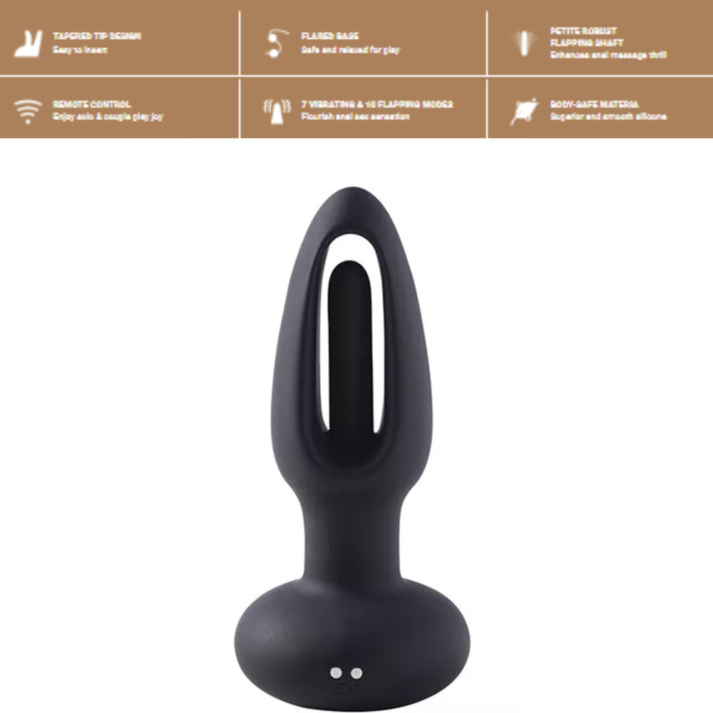 Powerful Vibrating Probe Silicone Rechargeable Remote Control Anal Butt Plug