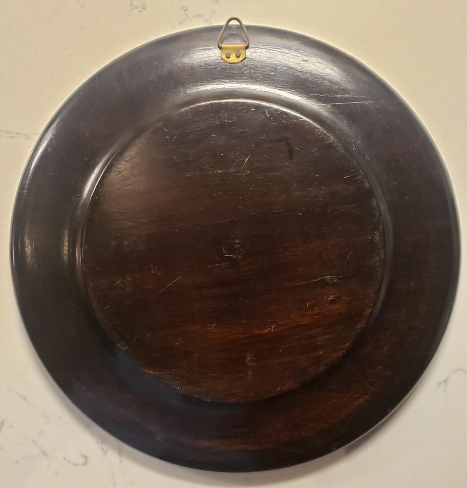 Middle Eastern micro mosaic wood wall plate