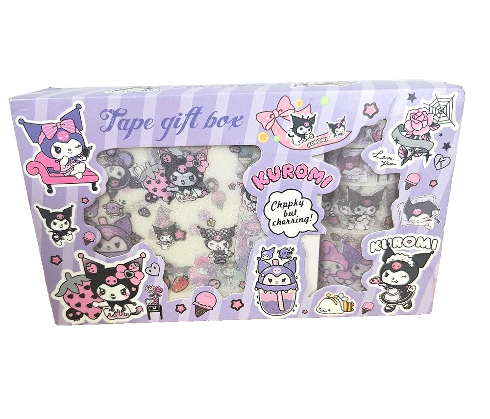 New Unbranded Devil Cat Tape Gift Box Set Includes 4 Tape Rolls and Sheets
