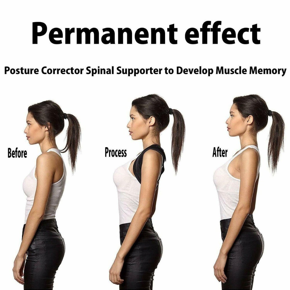 Back Support Brace Posture Corrector Spine Training Harness - Chest size 25-50in