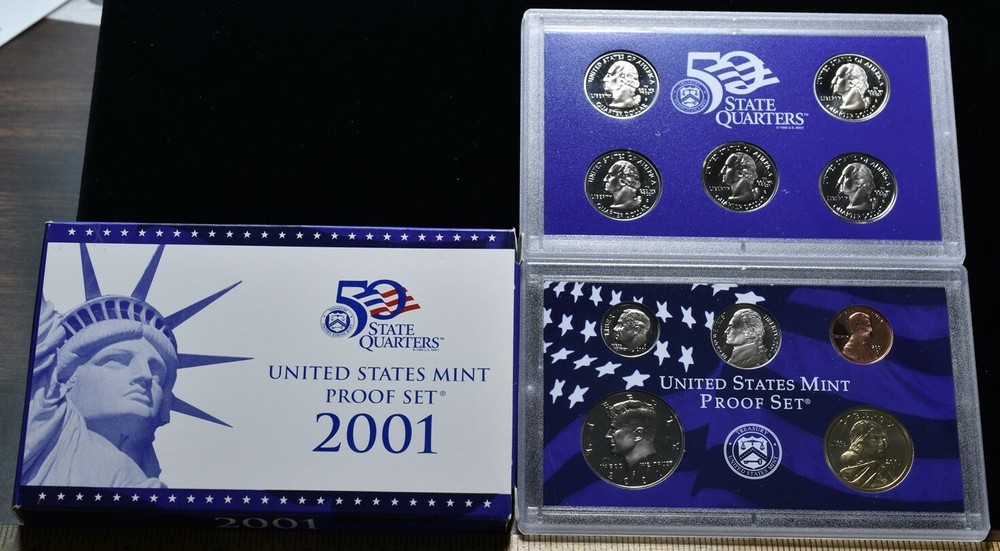 2001-S U.S. Mint Proof Set 10 Coins - Pristine Hand Picked Set