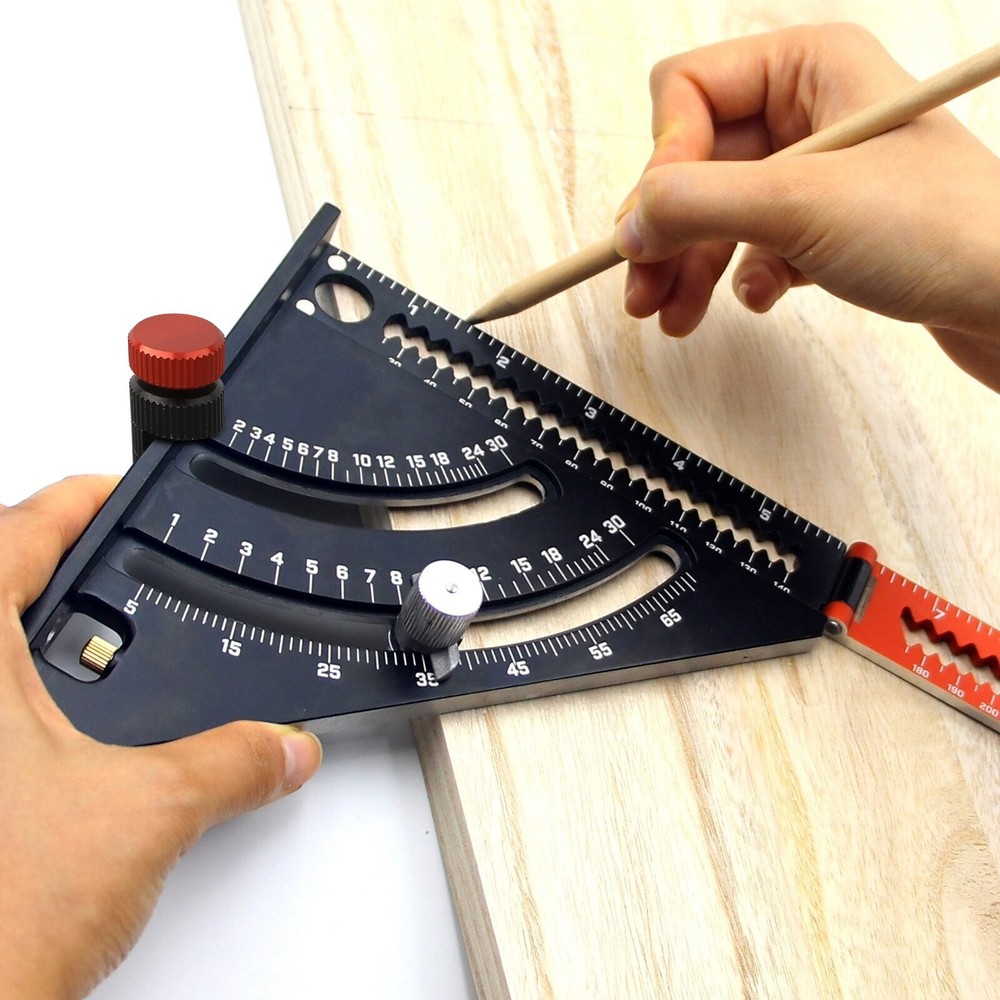 Precise Woodworking Triangle Ruler Locator Compact and Lightweight DIY Tool