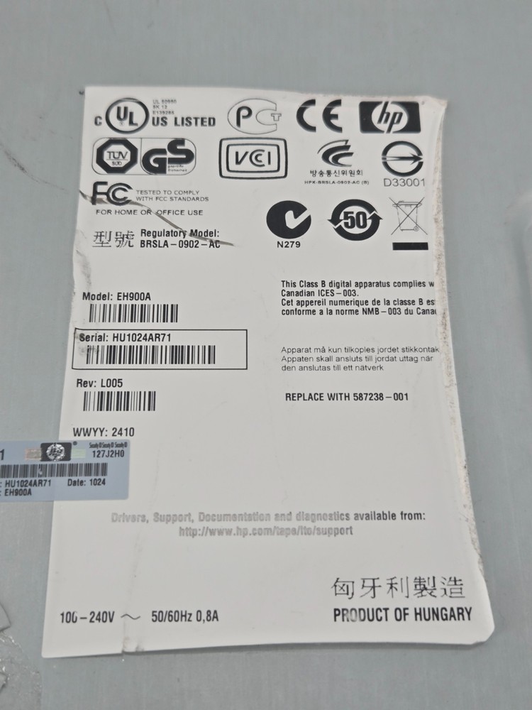 HP STORAGEWORKS ULTRIUM 920 SAS EH848A EXTERNAL DRIVE