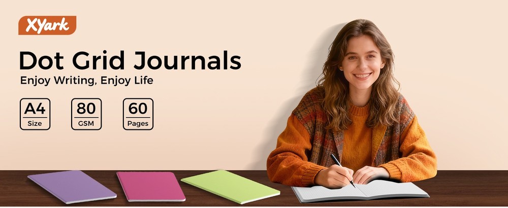 Lar Colorful Dot Grid Notebook Journals Bulk with Thi Dotted Grid