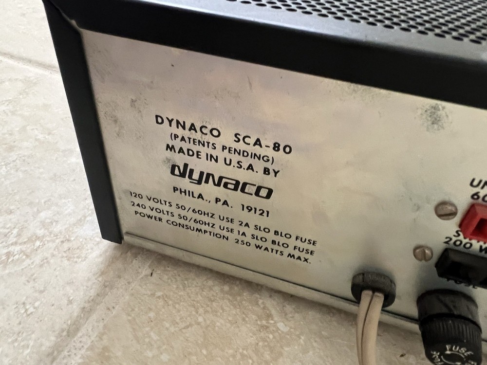 Untested Dynaco SCA-80Q Integrated Amplifier