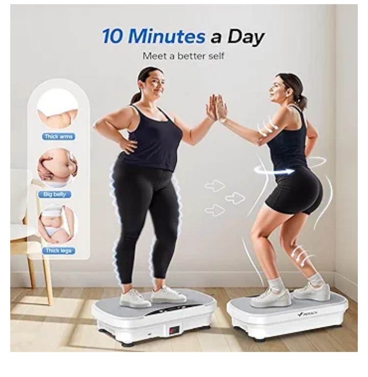 MERACH Vibration Plate Exercise Machine, Vibration Plate for Lymphatic Drainage